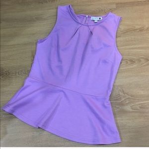 💜Lavender Peplum Tank Top
